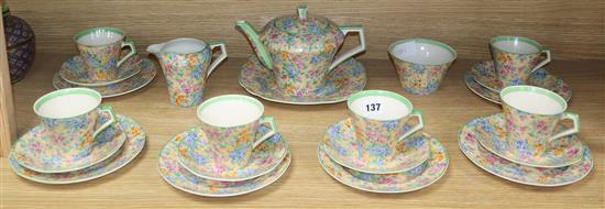 A quantity of Chintz teaware